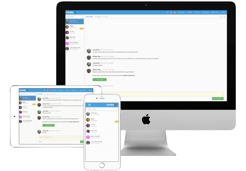 IntakeQ screenshots